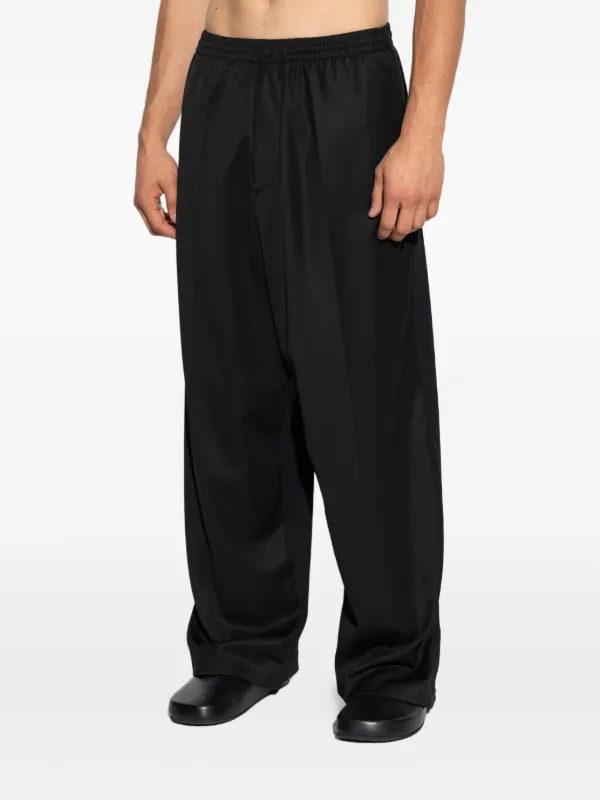 Balenciaga elasticated-waistband Wool Trousers | Black | FARFETCH