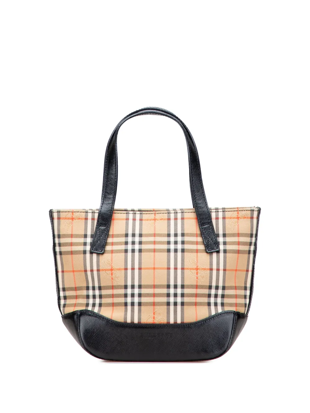 Burberry Pre-Owned 2000-2017 Haymarket Check Canvas handbag - ブラウン Burberry Pre-Owned 2000-2017 Haymarket Check Canvas handbag - ブラウン