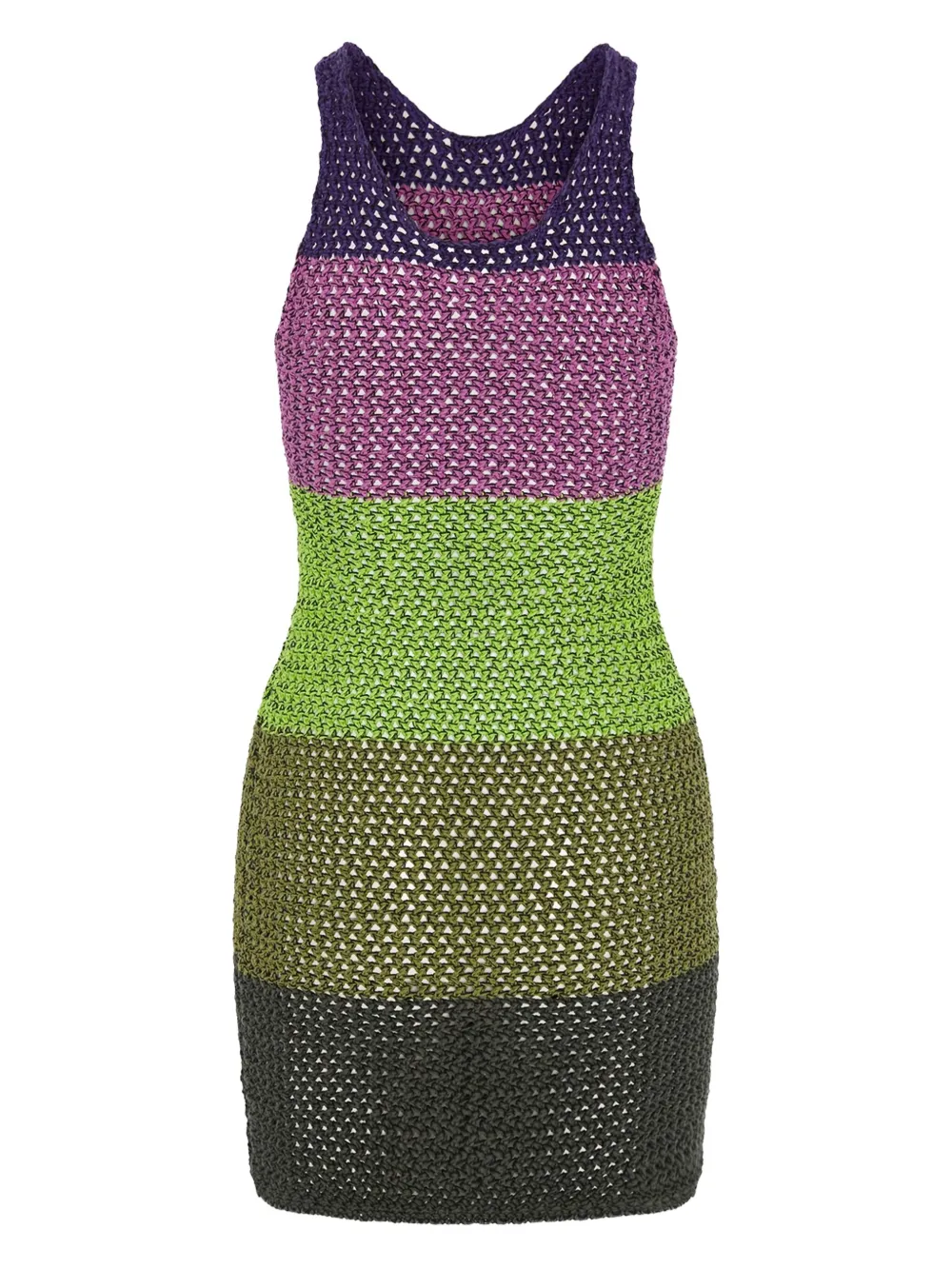 AGR striped crochet dress | Green | Image 1