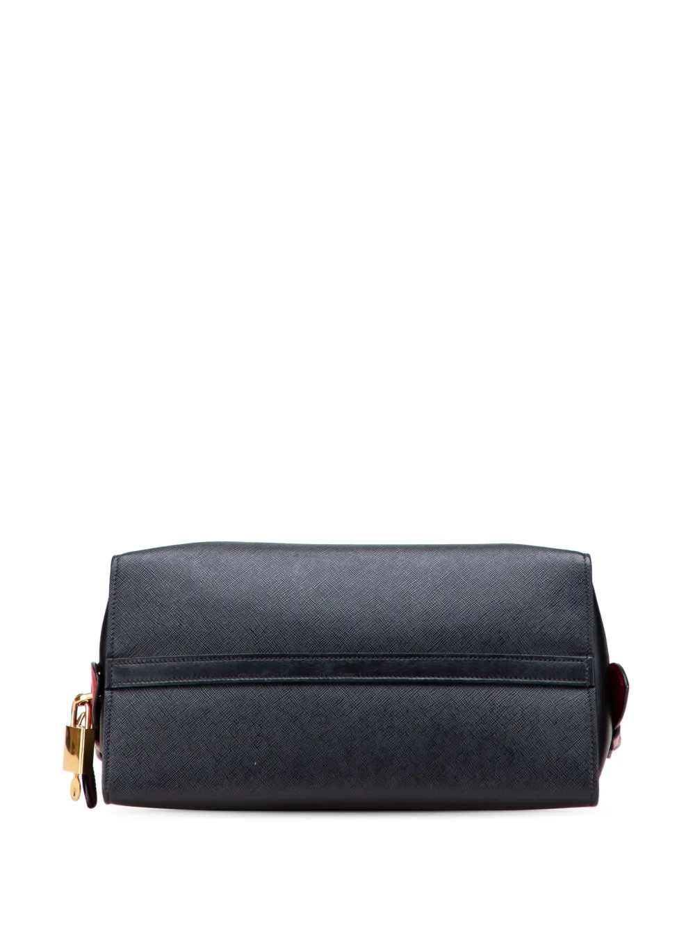 Pre-owned Prada 2013-2025 Saffiano And City Calf Esplanade Satchel In Black