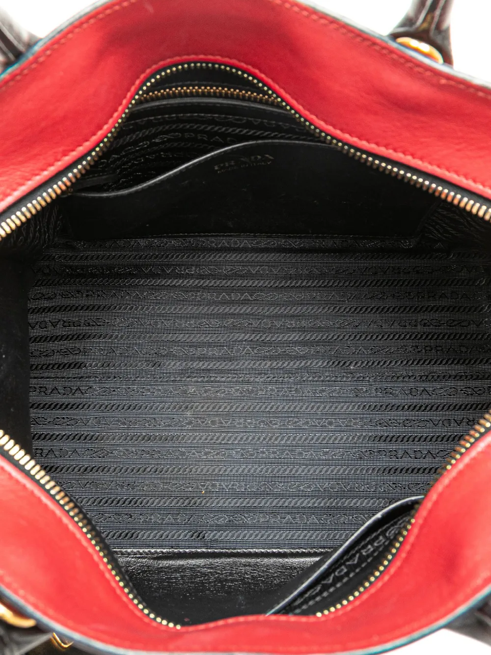 Pre-owned Prada 2013-2025 Saffiano And City Calf Esplanade Satchel In Black