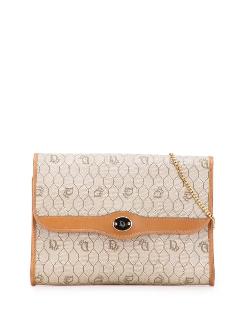 Christian Dior Pre-Owned 20th Century Honeycomb Coated Canvas Chain crossbody bag