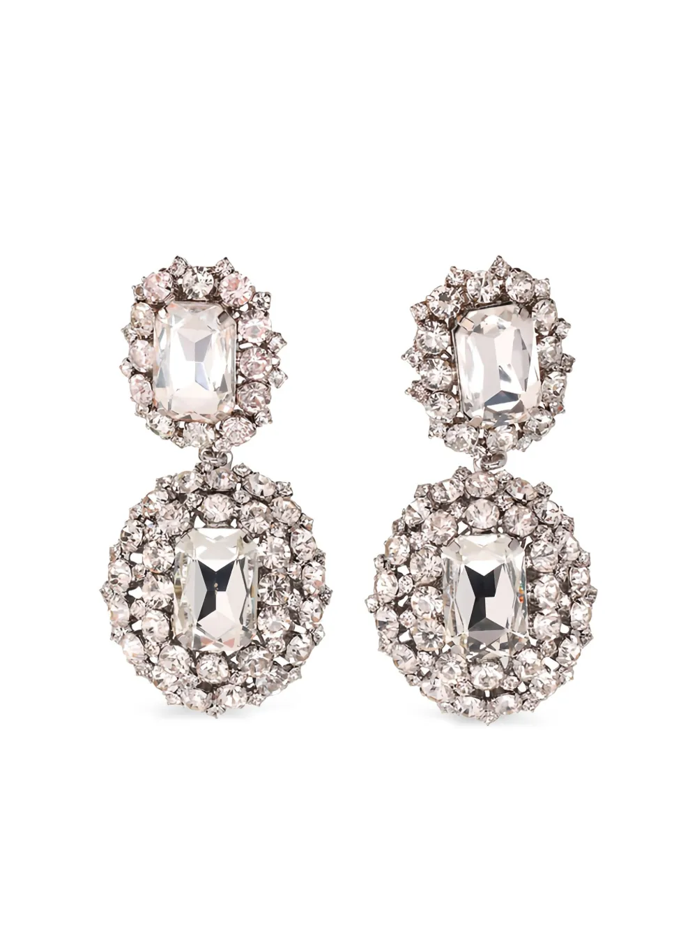 Giuseppe Di Morabito aretes con detalles de cristal | plateado | Image 1