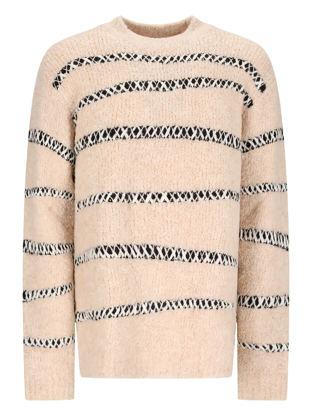 atomo factory bouclé striped sweater | Neutrals | Image 1