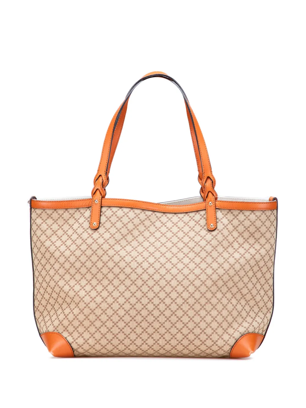 Gucci Pre-Owned 2000-2015 Medium Diamante Canvas Craft tote bag | Brown | Image 1