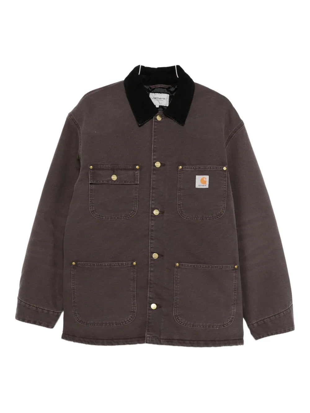 Carhartt WIP OG Chore corduroy-collar coat - ブラウン Carhartt WIP OG Chore corduroy-collar coat - ブラウン