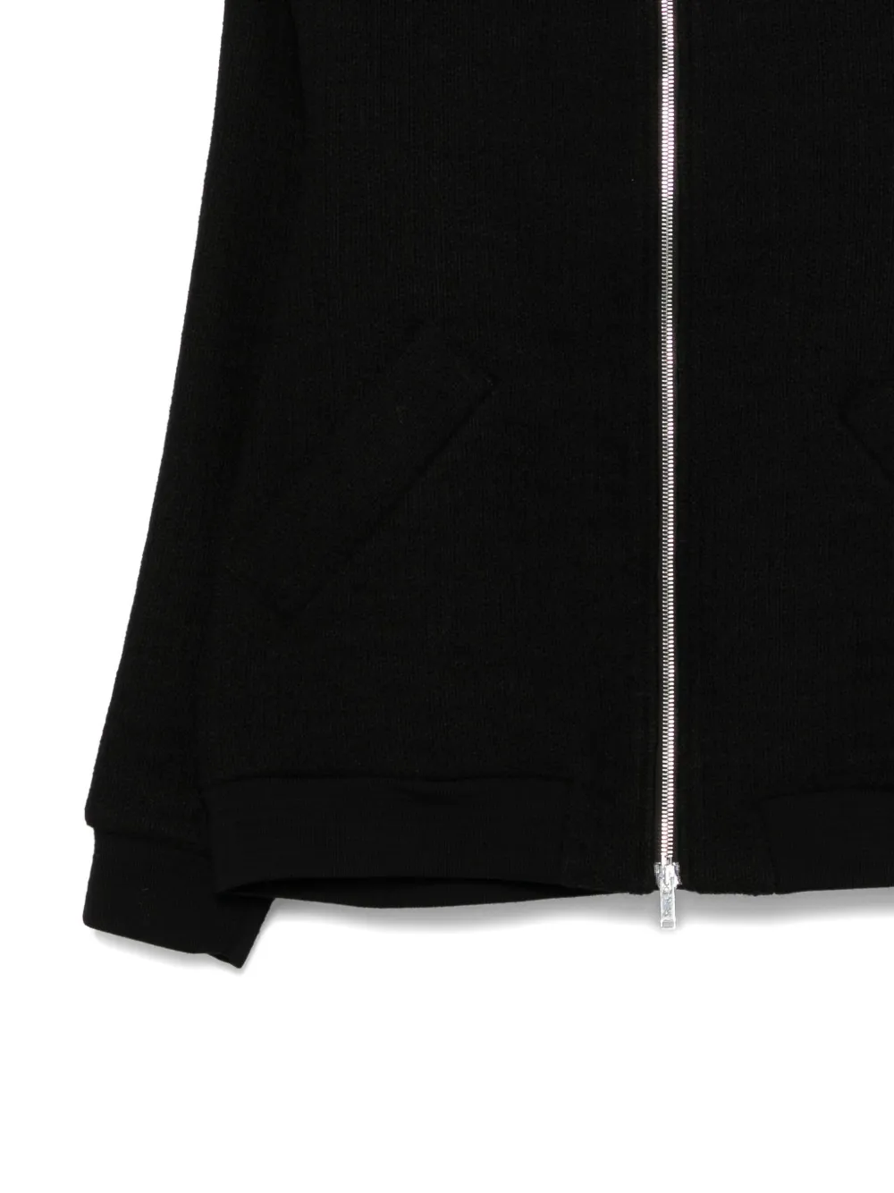 Barena Venezia Zip-front Ribbed Jacket In Black
