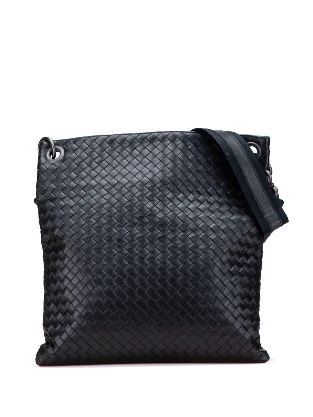 Bottega Veneta Pre-Owned 2010 Leather Intrecciato crossbody bag - ブラック Bottega Veneta Pre-Owned 2010 Leather Intrecciato crossbody bag - ブラック