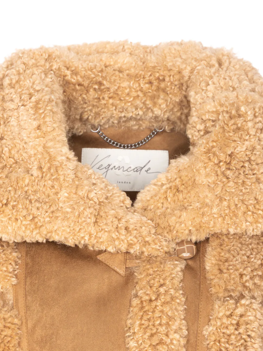 Vegancode Faux-shearling Jacket In Brown