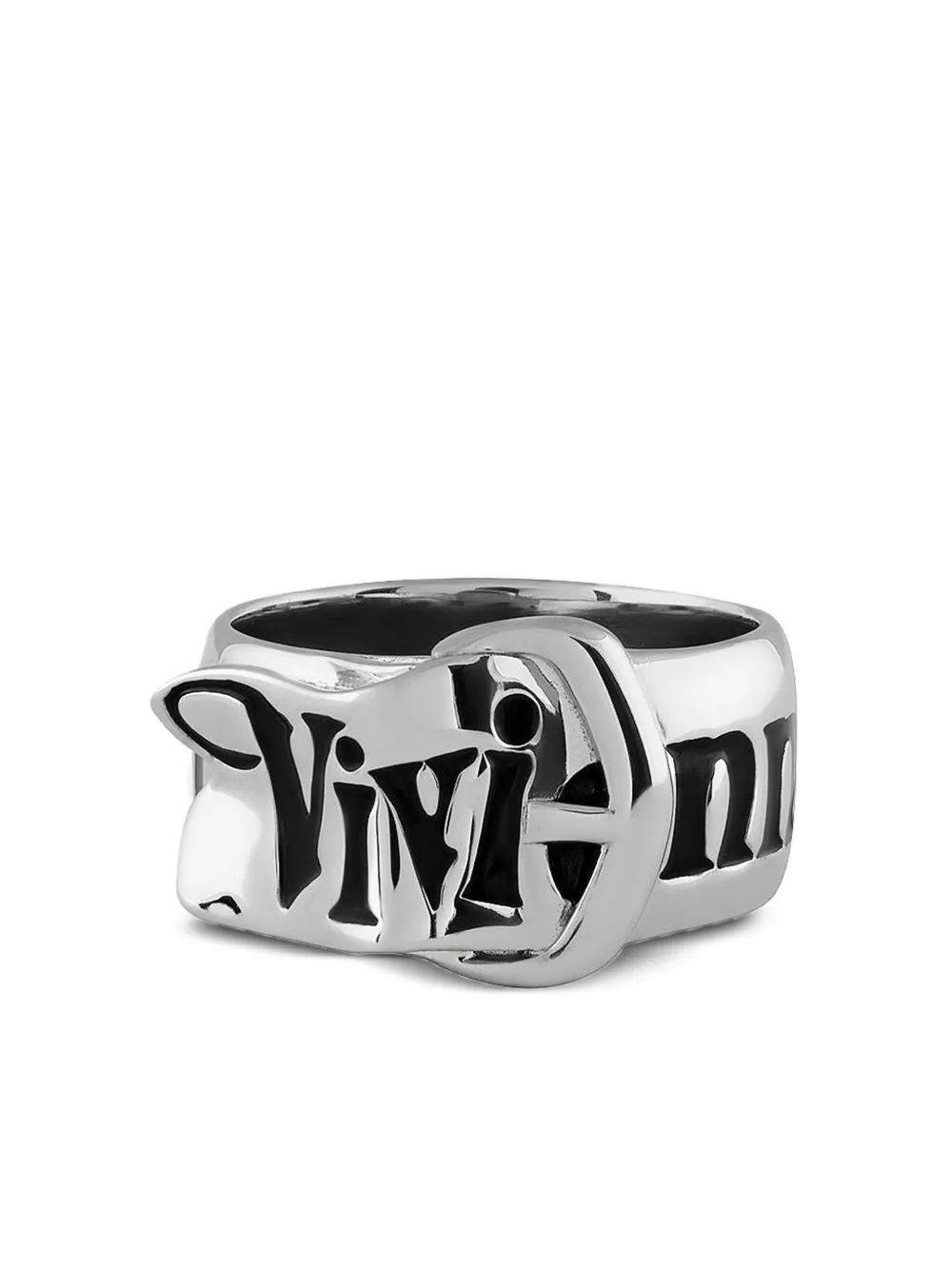 Vivienne Westwood buckle-engraved ring | Grey | Image 1