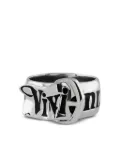 Vivienne Westwood buckle-engraved ring - Grey
