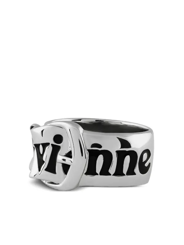 Vivienne Westwood buckle-engraved Ring | Grey | FARFETCH