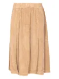 TRUE AVENUE elastic-waist corduroy A-line skirt - Neutrals