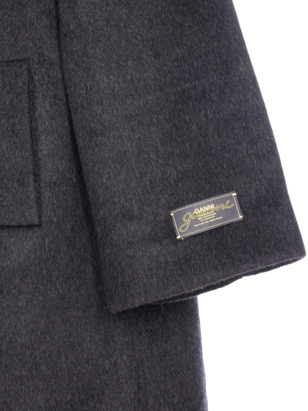 GANNI double-breasted coat Grijs