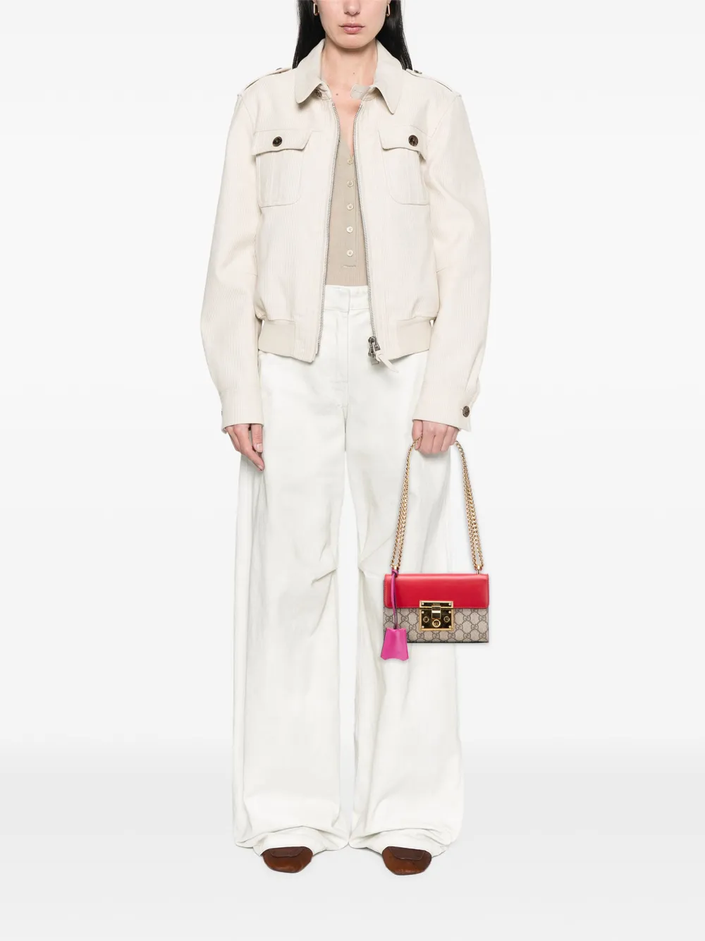 Gucci Pre-Owned 2016-2025 Small GG Supreme Padlock crossbody bag | Pre-Owned | Image 2