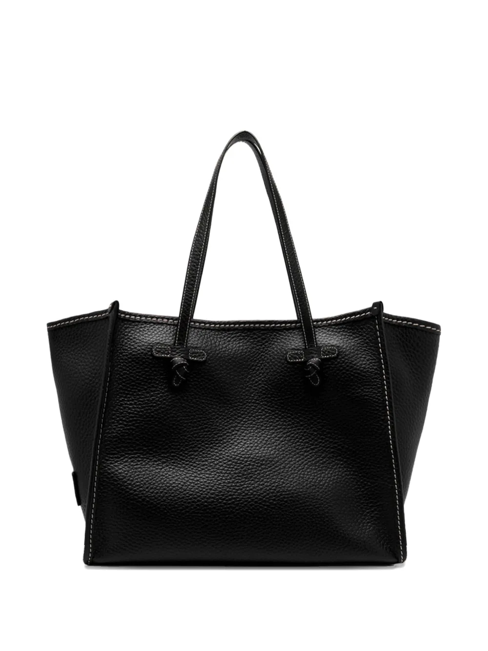 GIANNI CHIARINI knotted leather tote bag Zwart