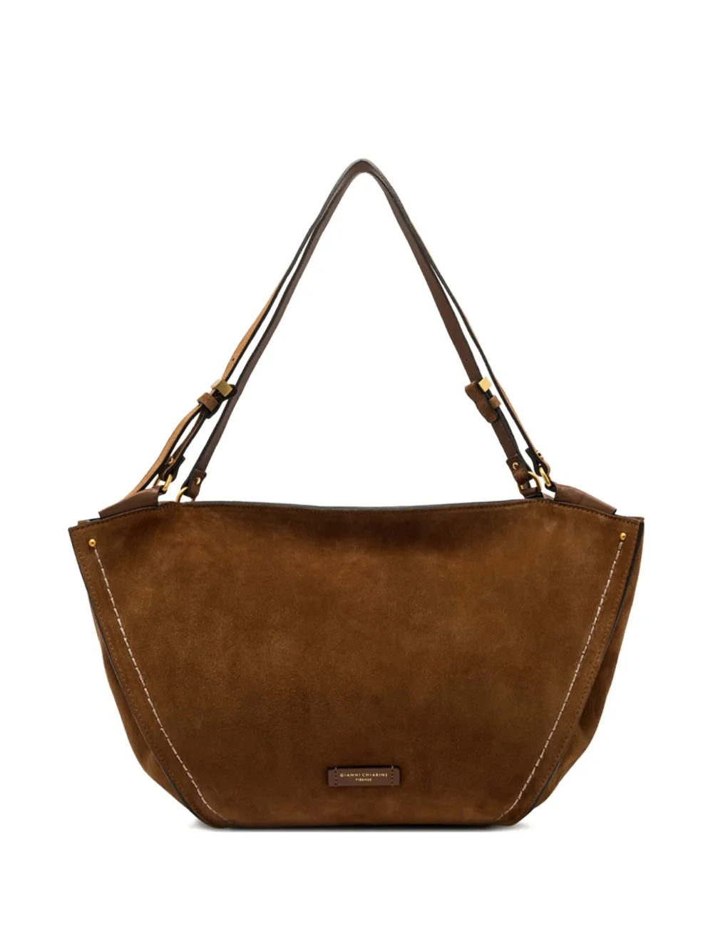 GIANNI CHIARINI Bloom suède shopper Bruin