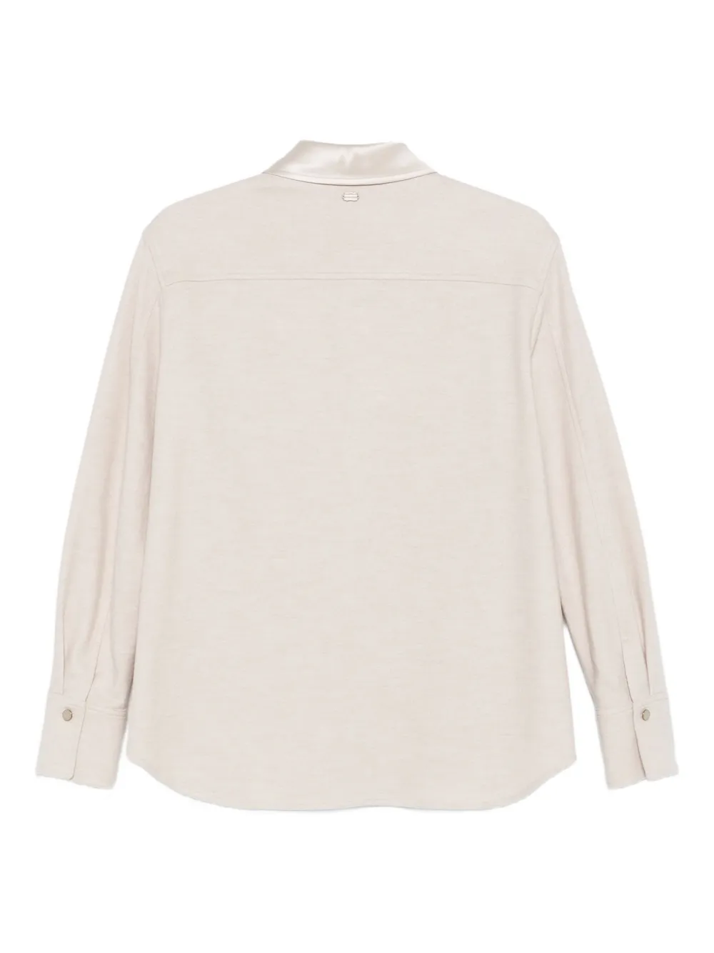 Agnona satin-effect long-sleeve shirt - Beige