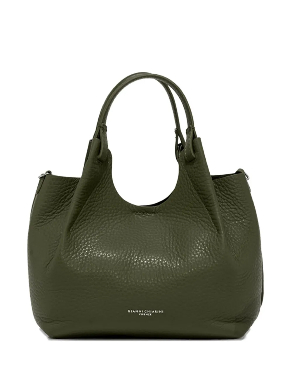 GIANNI CHIARINI pebble-textured top-handle tote bag Groen