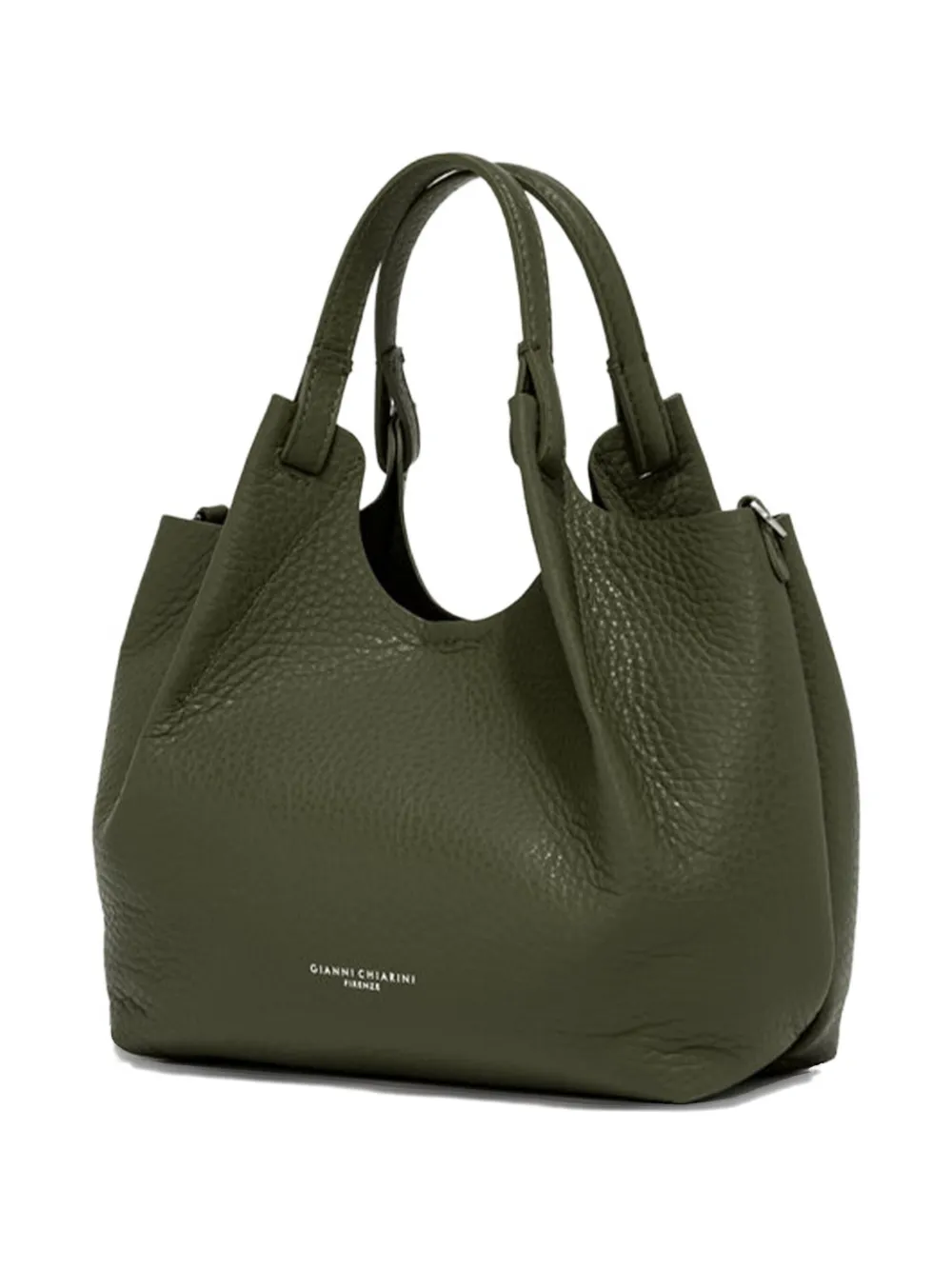 GIANNI CHIARINI pebble-textured top-handle tote bag Groen