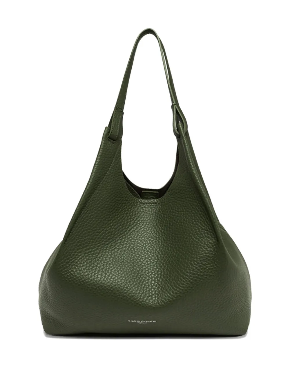 GIANNI CHIARINI knotted-handle leather tote bag Groen