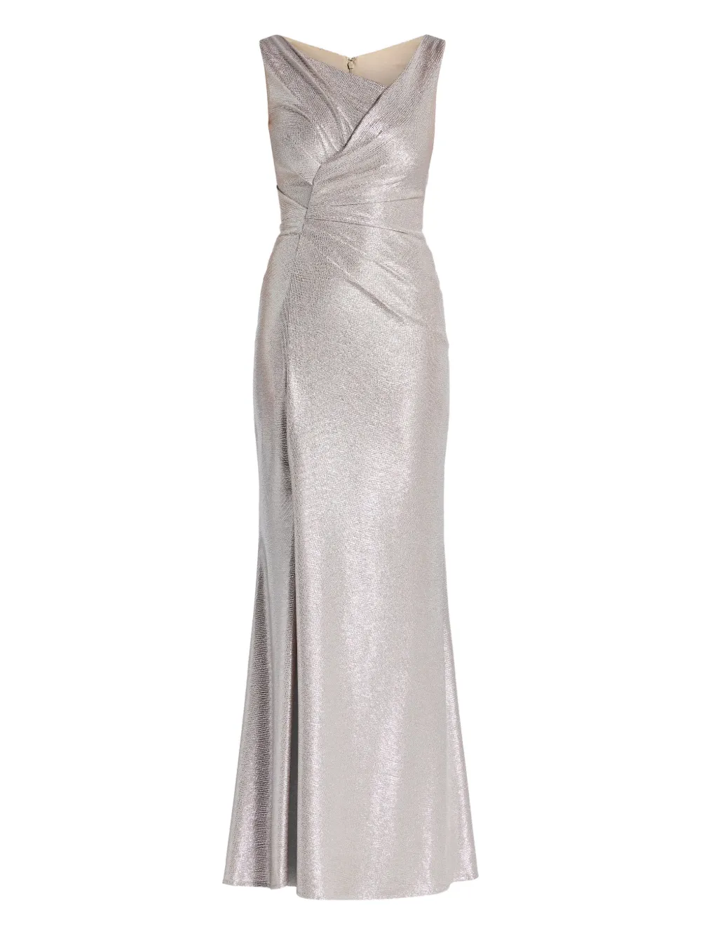 Talbot Runhof Mirrorball Gown Dress In Neutral