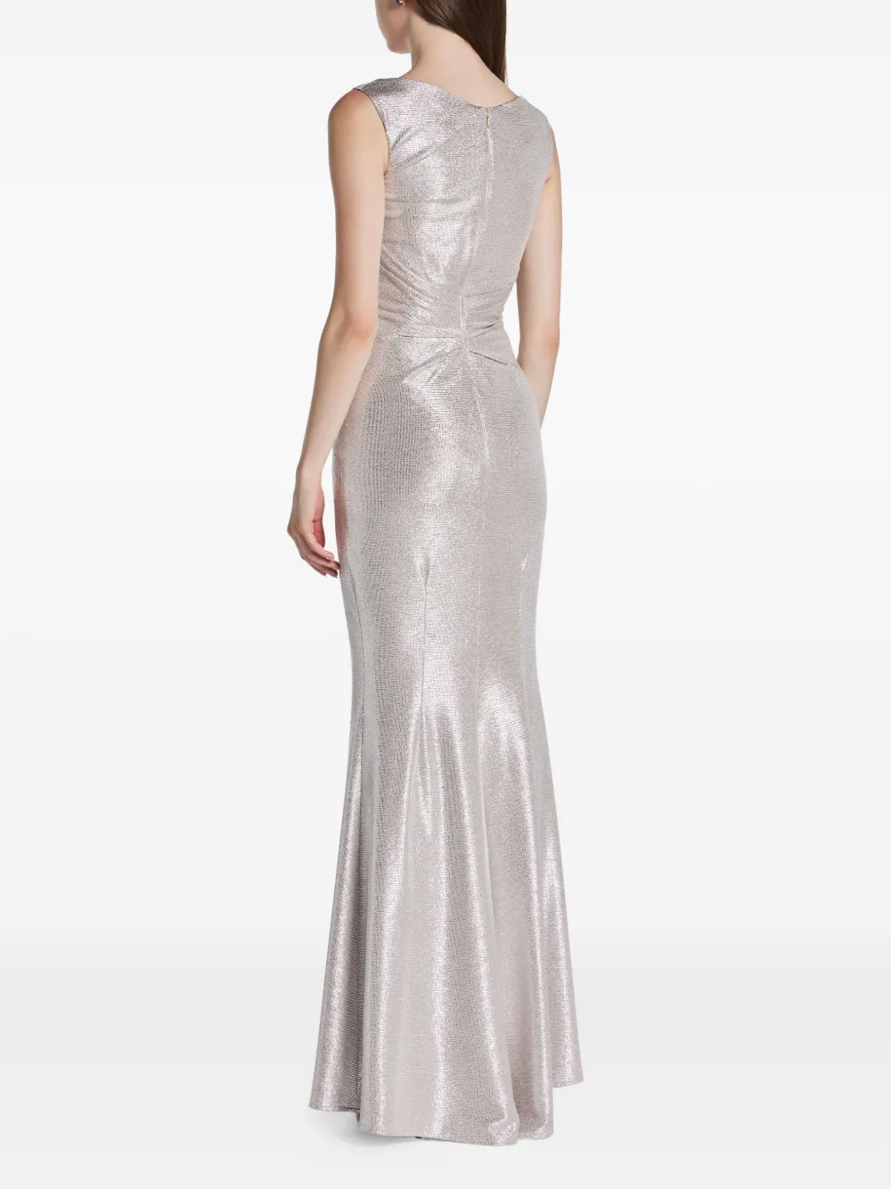 Talbot Runhof Mirrorball avondjurk Beige