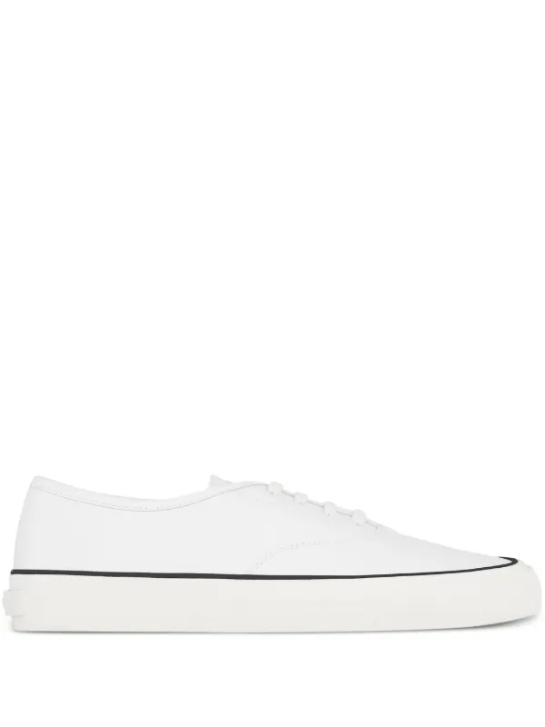 Aquazzura Lace-up Leather Sneakers in White