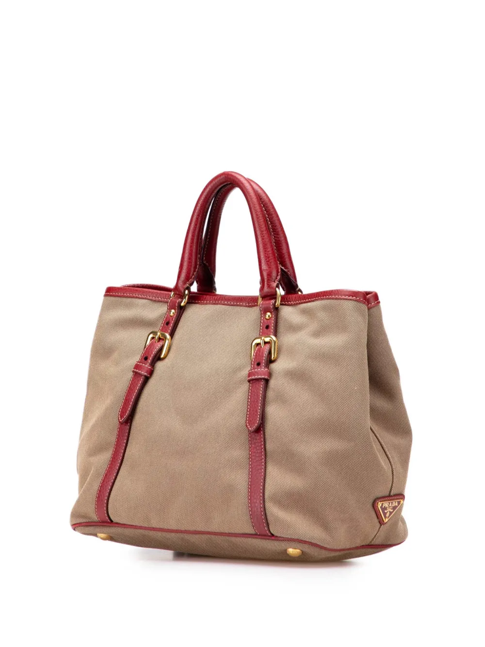 Pre-owned Prada 2013-2025 Canvas Canapa Logo Bow Satchel In Pink