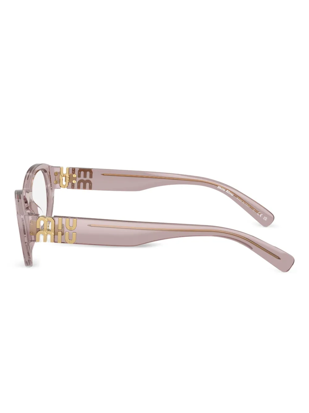 Miu Miu Eyewear Cat-eye Glasses In Brown