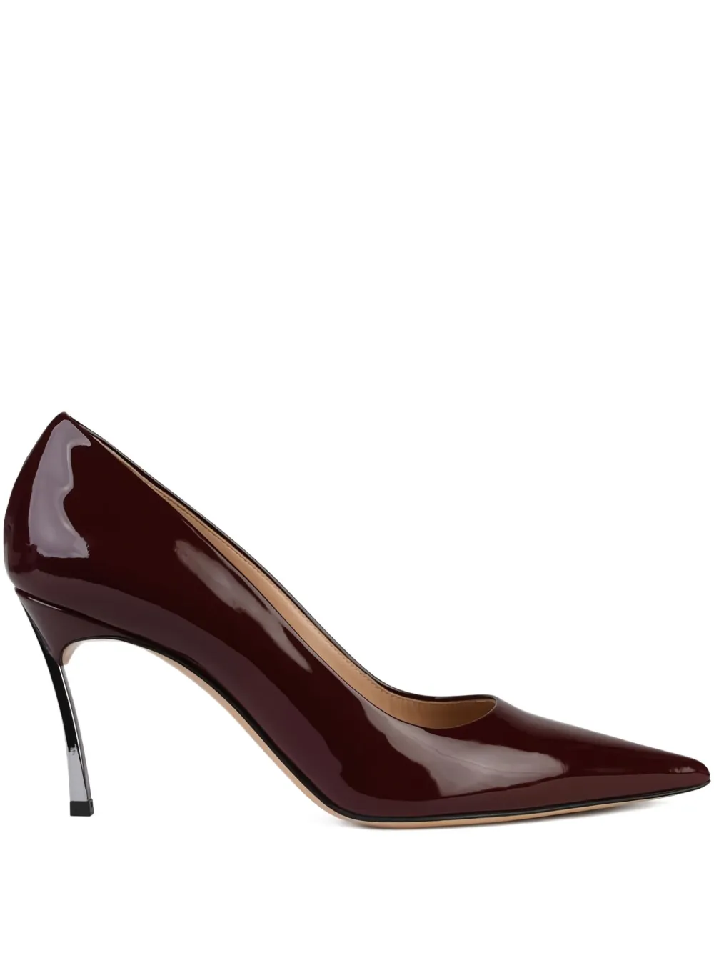 Casadei 80mm Pointed-toe Pumps In Brown