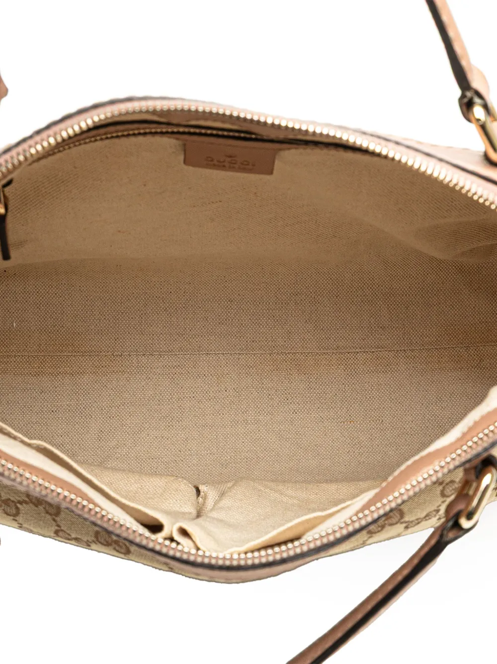 Pre-owned Gucci 2000-2015 Gg Canvas Mayfair Satchel In Brown
