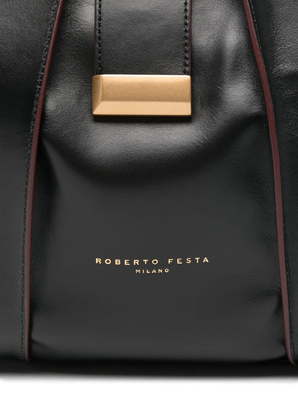 Roberto Festa Medium Eloise leren schoudertas Zwart