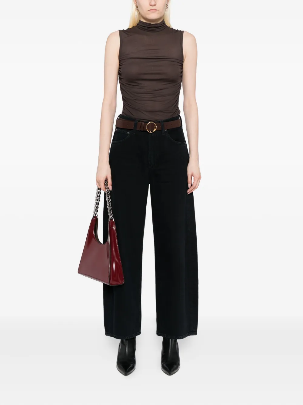 AGOLDE Low-waist broek - Zwart