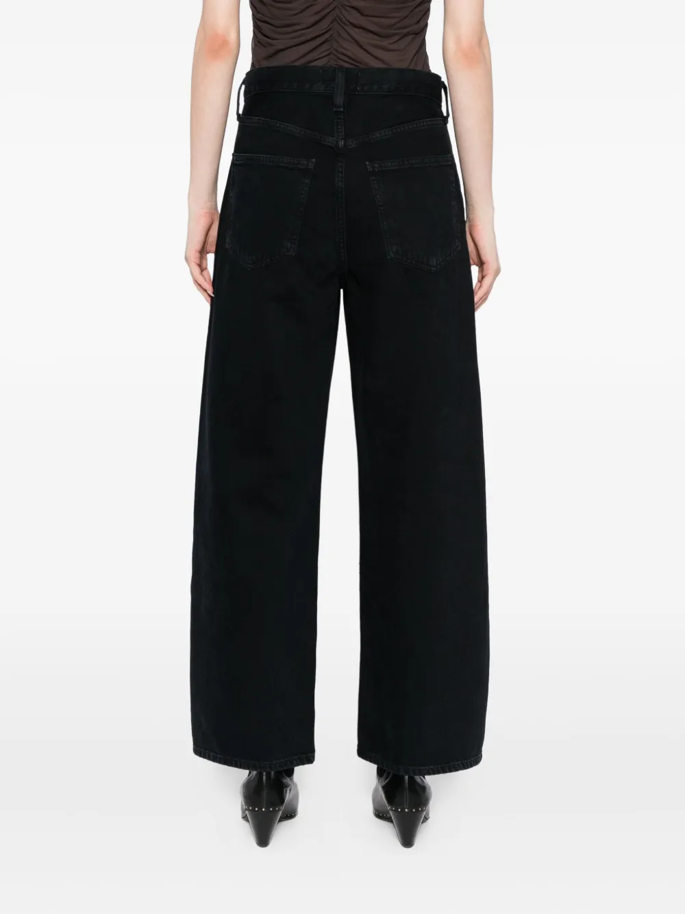 AGOLDE Low-waist broek Zwart