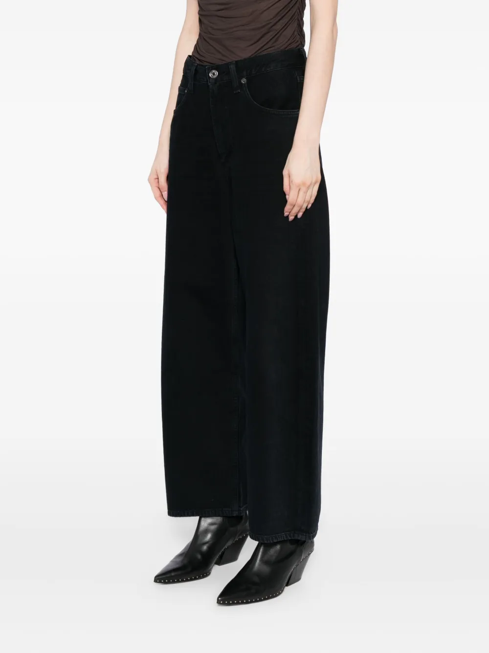 AGOLDE Low-waist broek Zwart