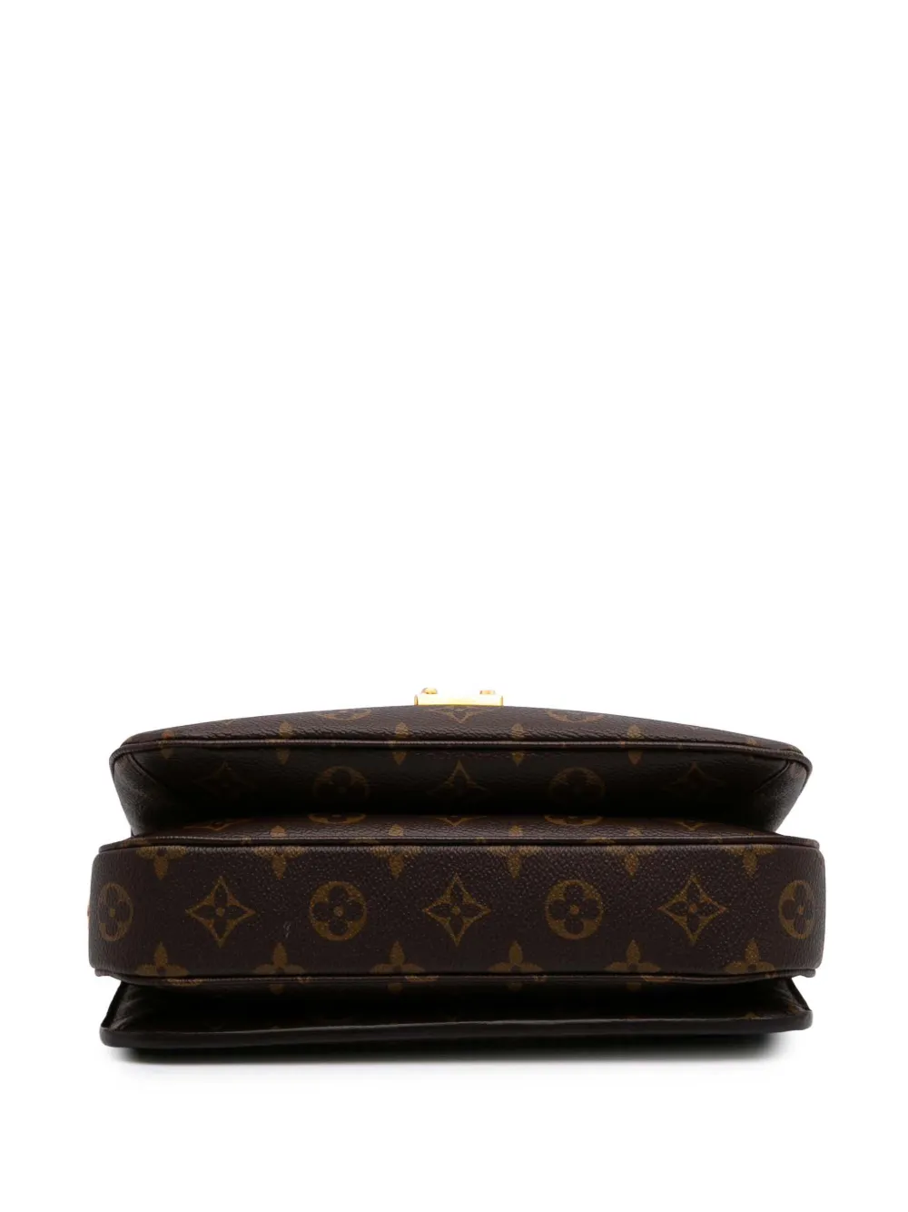 Pre-owned Louis Vuitton 2017 Monogram Pochette Metis Satchel In Brown