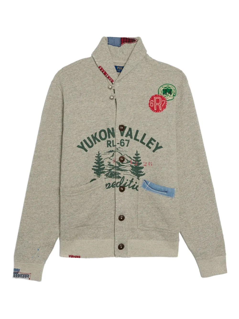 Polo Ralph Lauren Sweater met knoopsluiting Grijs