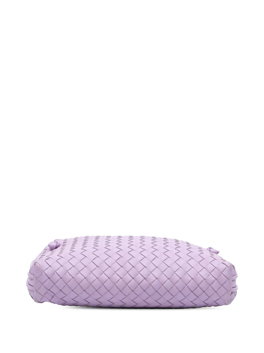 Pre-owned Bottega Veneta 2012-2025 Medium Nappa Intrecciato Nodini Crossbody Bag In Purple