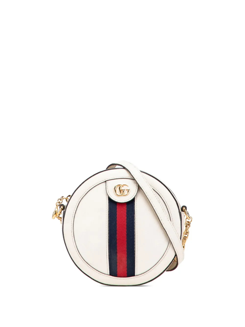 Gucci Pre-Owned 2016-2025 Mini Leather Ophidia Round crossbody bag | White | Image 1