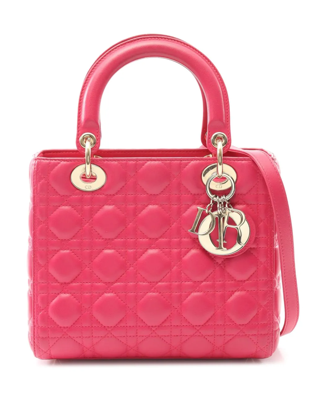 Christian Dior Pre-Owned 2000-2025 Medium Lambskin Cannage Lady Dior Christian Dior Pre-Owned 2000-2025 Medium Lambskin Cannage Lady Dior