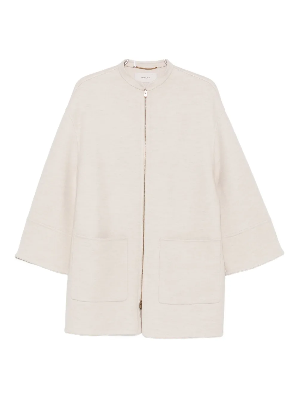 Agnona Mantel zip-front bell-sleeve coat | Neutrals | Image 1