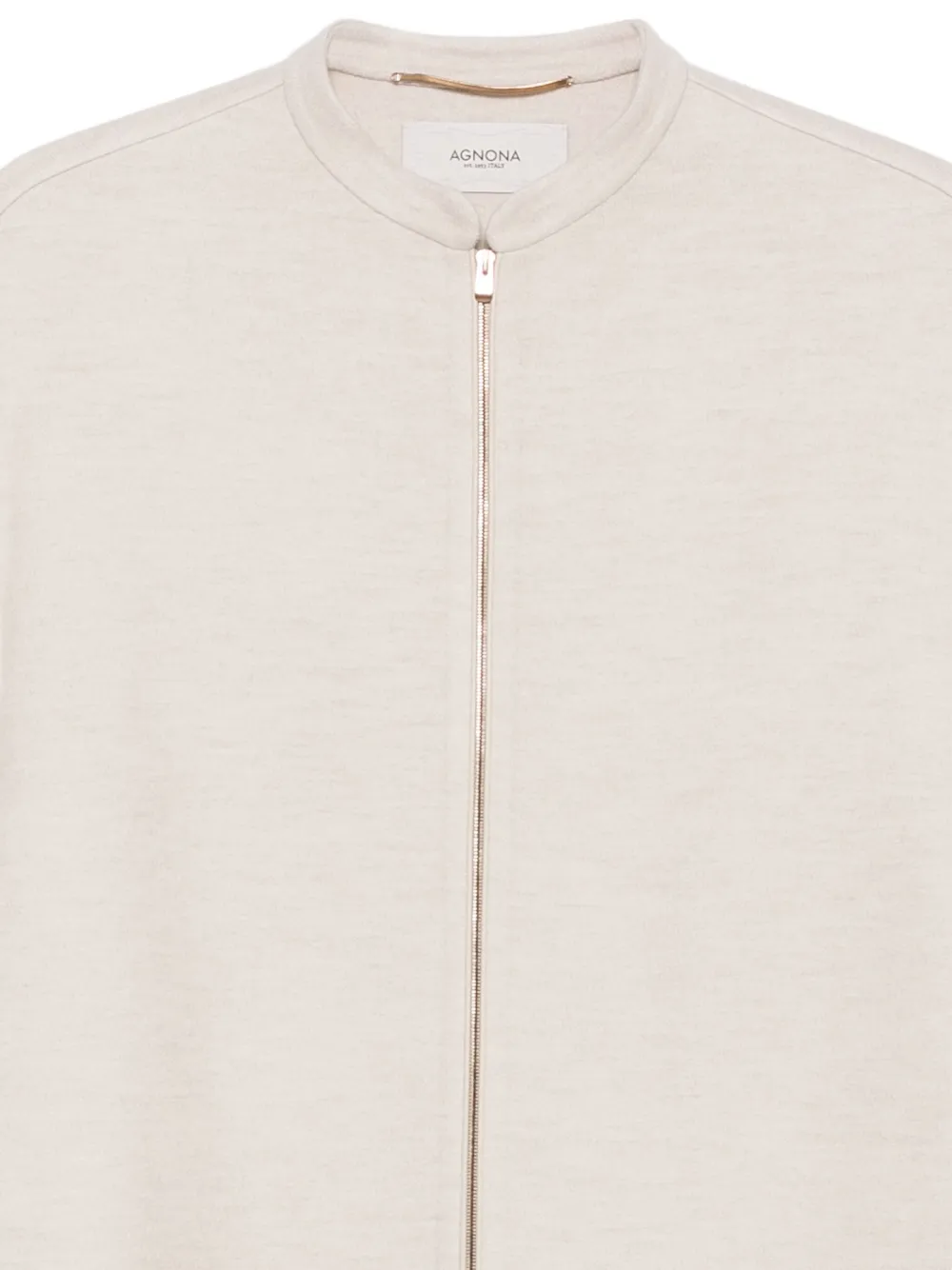 Agnona Mantel jas met klokmouwen en rits Beige