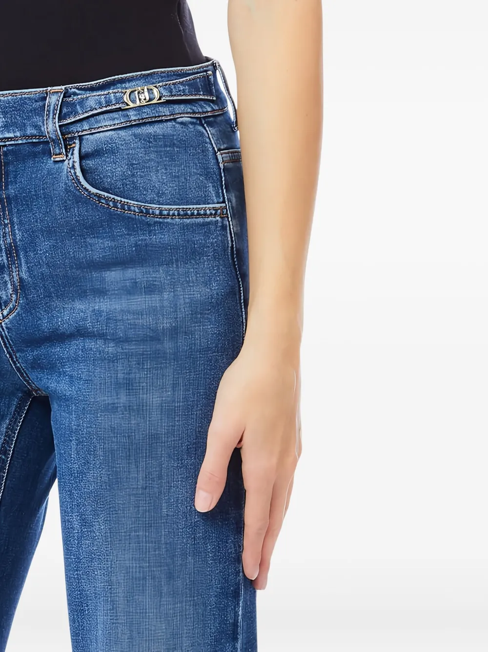 Liu •jo Belt-loop Jeans In Animal Print