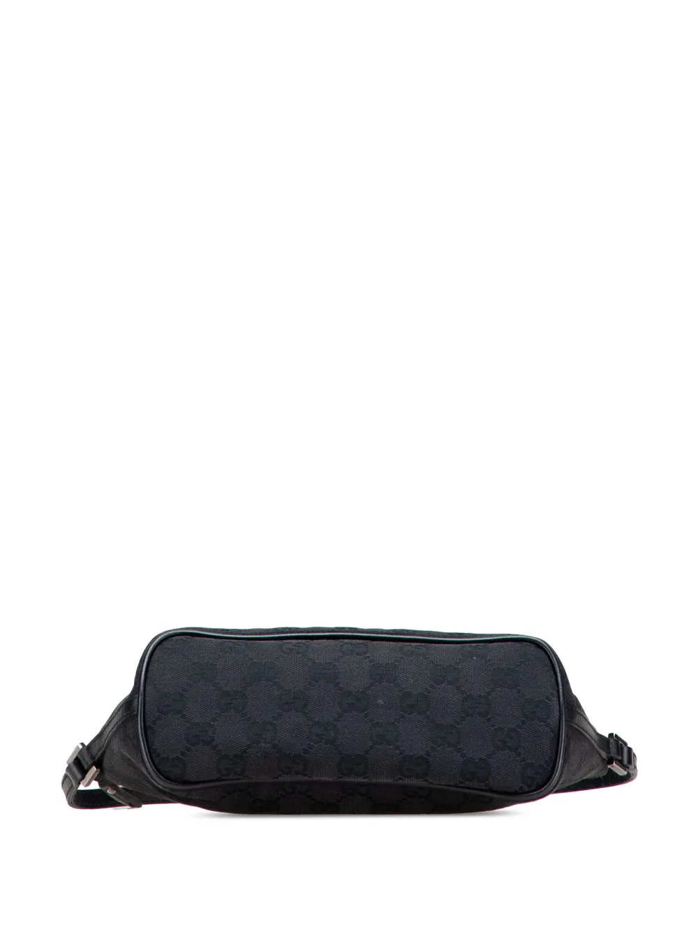 Pre-owned Gucci 2000-2015 Gg Canvas Boat Shoulder Bag In Black