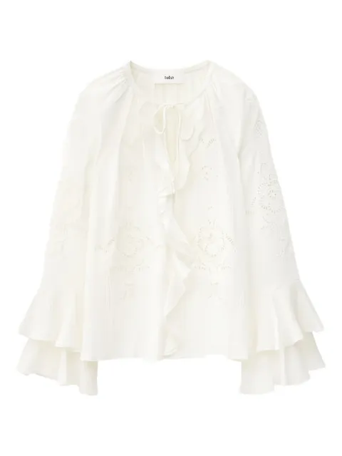 Ba&Sh Omar embroidered ruffled blouse