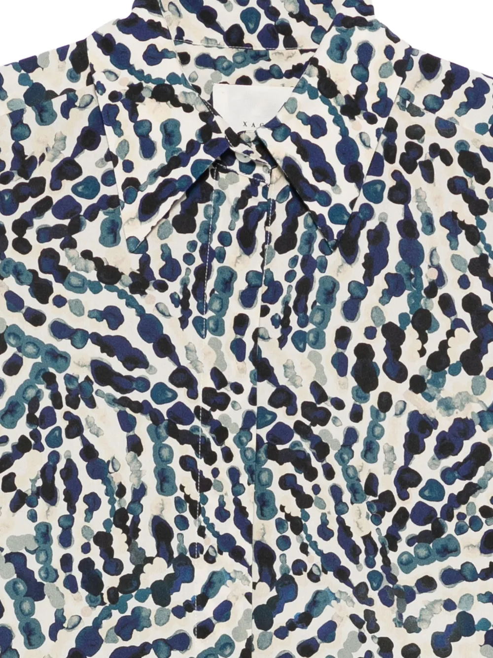 Xacus blouse met print Blauw