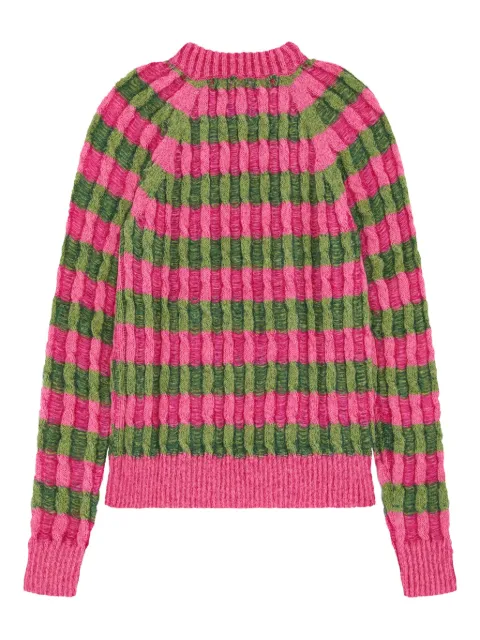 AGR cable-knit striped sweater