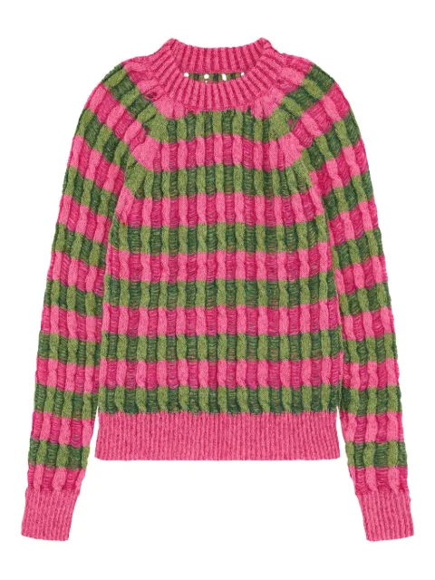 AGR cable-knit striped sweater