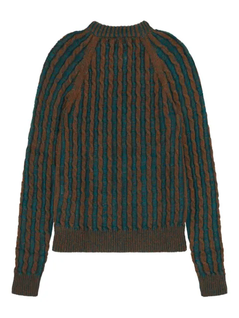 AGR cable-knit mock-neck sweater
